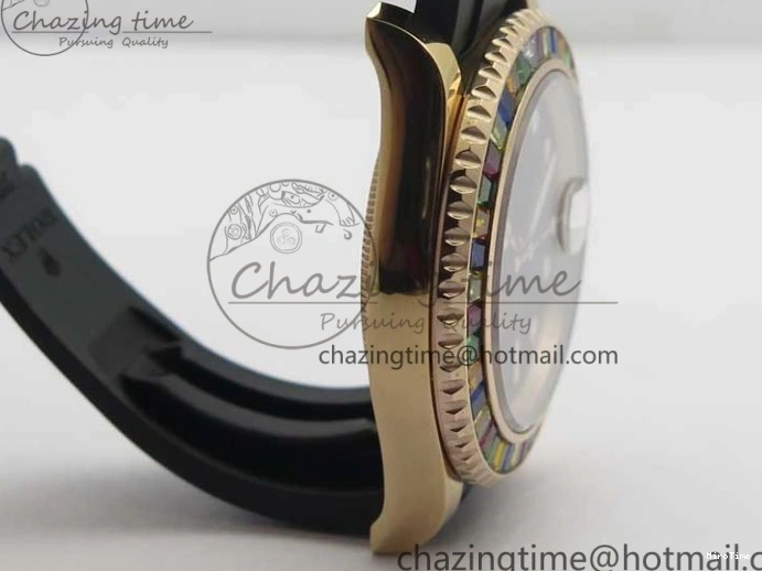 MiroTime 0112 WeatherProof Yacht-Master 40 116695SATS Bp Maker Best Edition Black Dial on Rubber Strap SA 3001